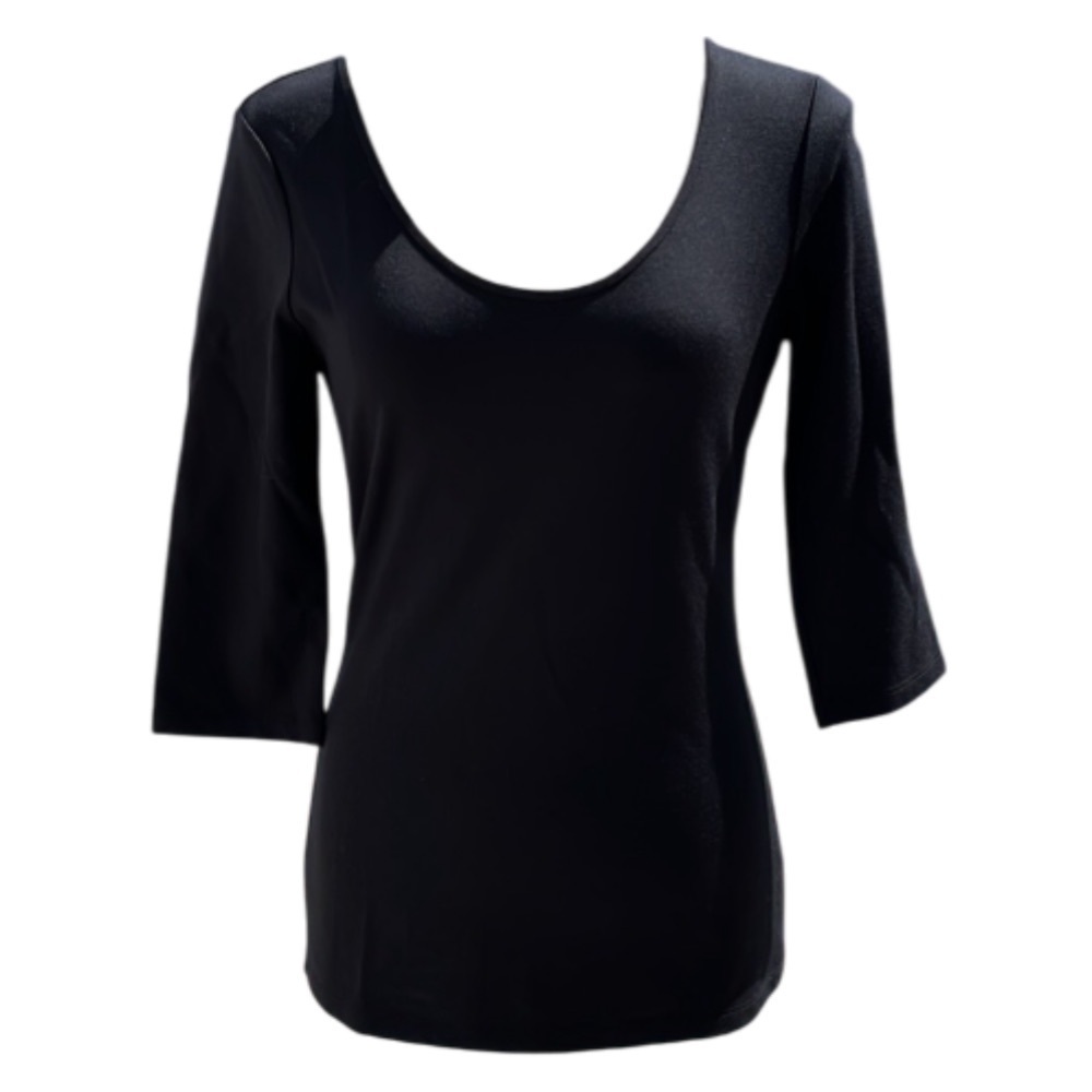 NORDSTROM SIGNATURE NWOT 3/4 Sleeve Black Top - Size S